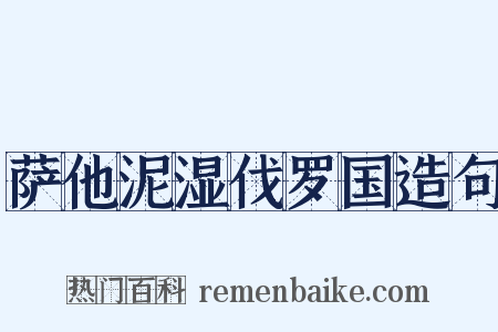 萨他泥湿伐罗国造句是什么意思的图片